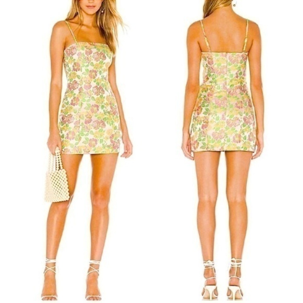 Majorelle Dress Pearson Mini in Jacquard Pink Flamingo Floral